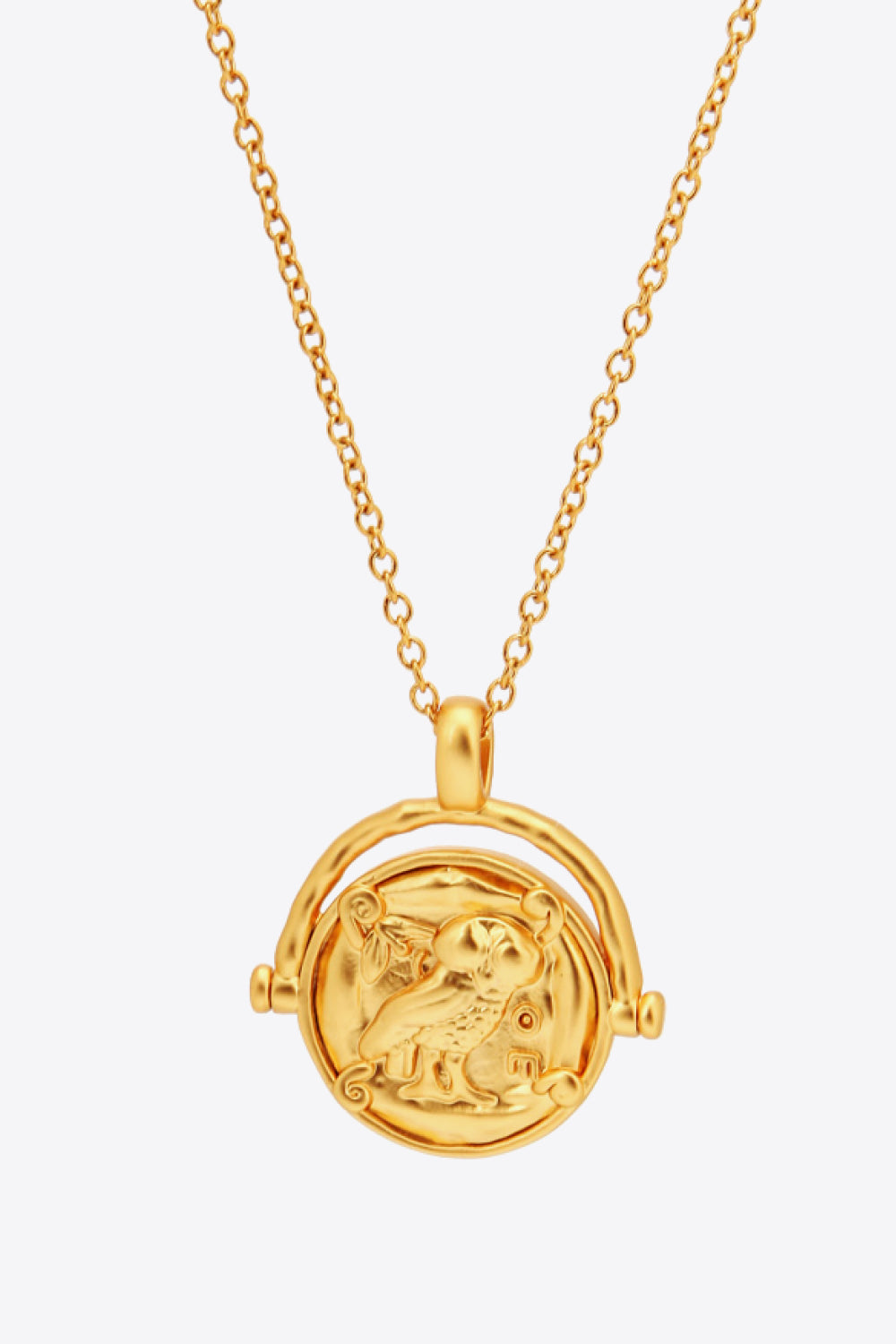 Owl and Sun Double Sided Necklace