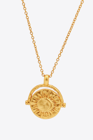 Owl and Sun Double Sided Necklace