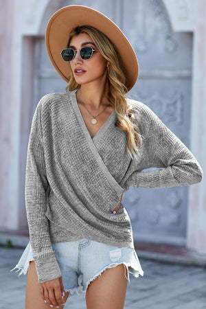 Wrap Front Knitted Top
