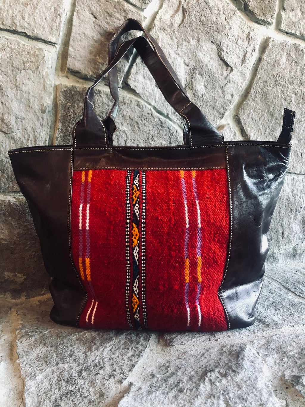 Moroccan Leather Travel Tote