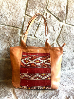 Moroccan Leather Travel Tote